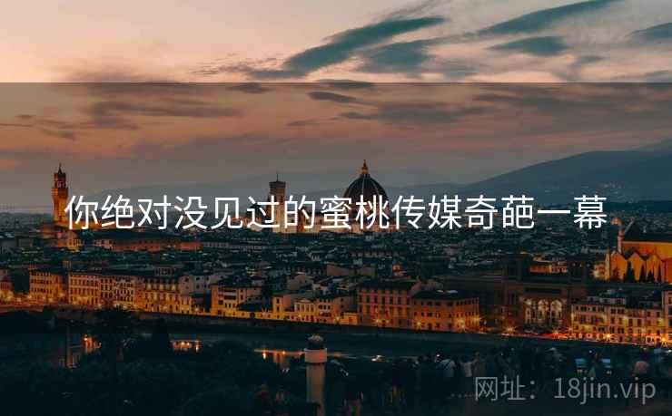 你绝对没见过的蜜桃传媒奇葩一幕